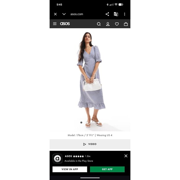 Nobody's Child Women's Sz 12 Dress Delilah Gingham Cotton Cottage Homestead Blue - Picture 13 of 14